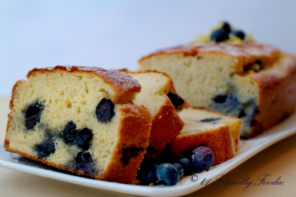 Diabetic friendly blueberry lemon cake